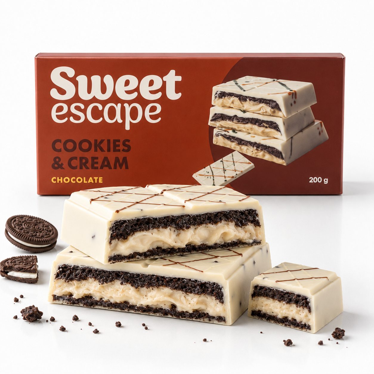 Sweet Escape Cookies & Cream Chocolate 200g