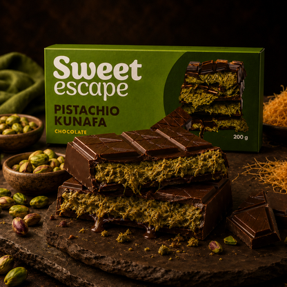 Sweet Escape Pistachio Kunafa Chocolate 200g