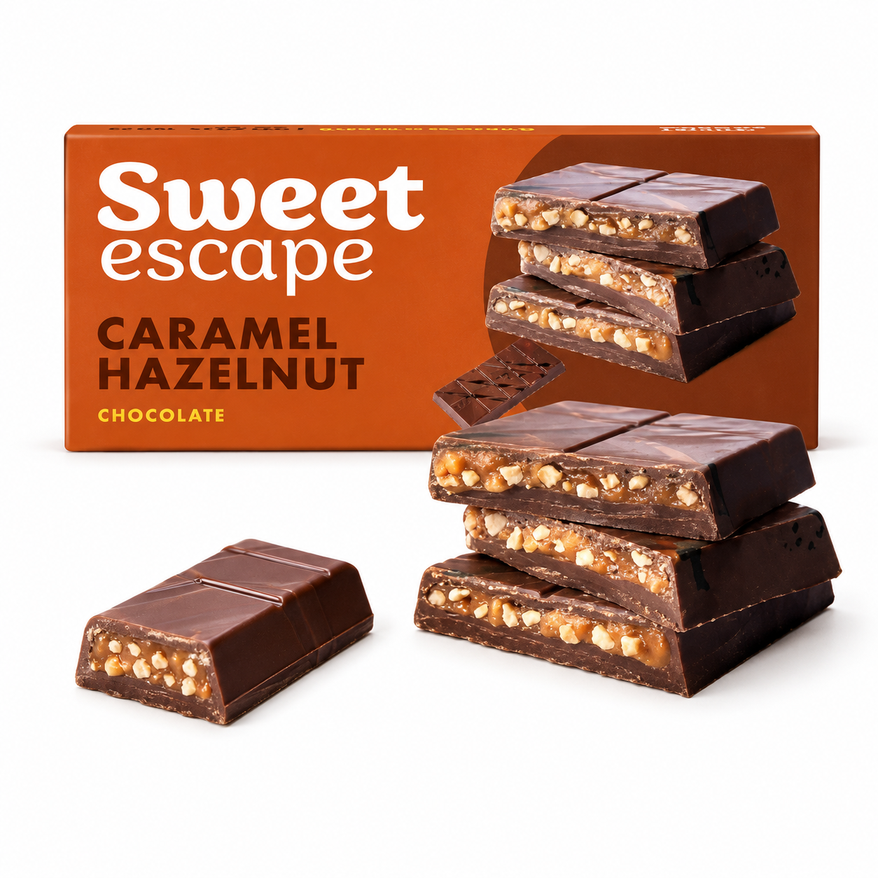 Sweet Escape Caramel Hazelnut Chocolate 200g